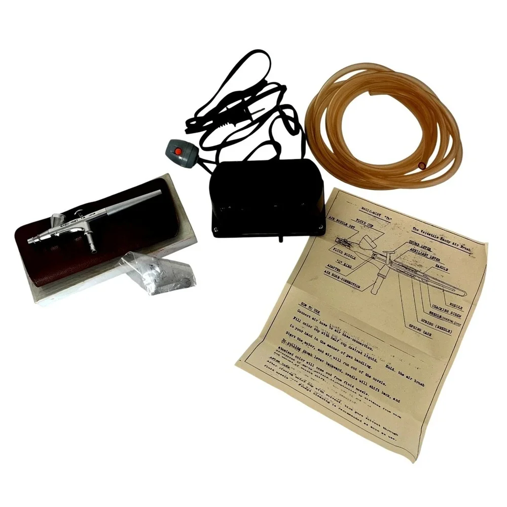 Magic Mist TM‎ Airbrush Kit with Compressor and Hose Made in Japan Vintage Hobby